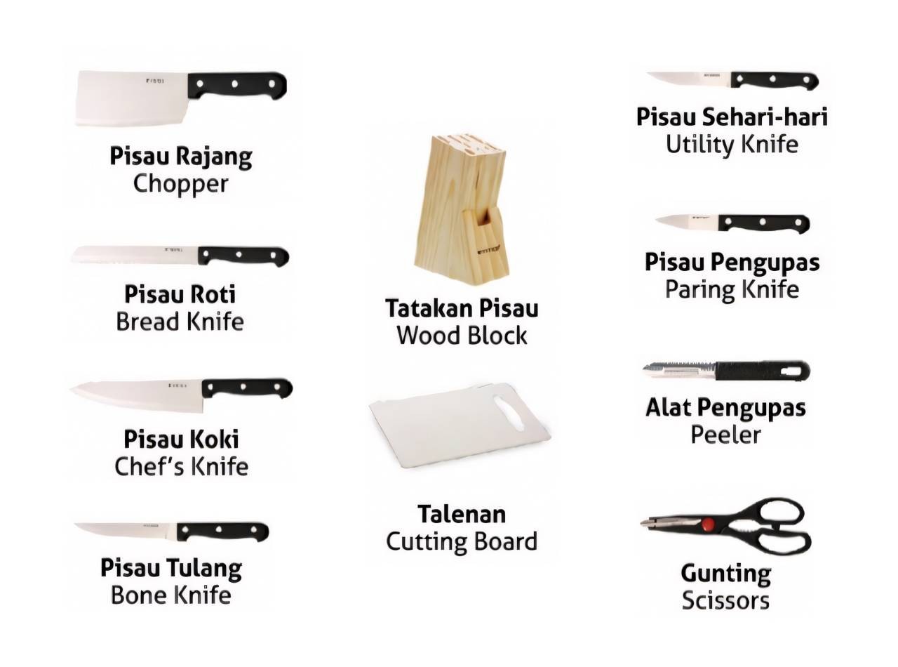 Vicenza Pisau Set Hitam V910K